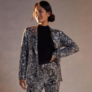 Anthropologie Porridge Leigh Sequined Blazer